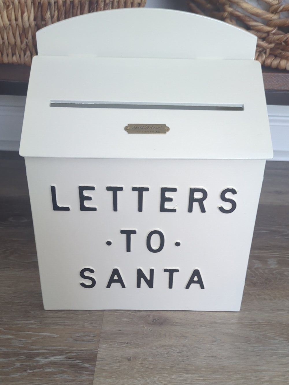 Hearth And Hand White 'Letters to Santa' Mailbox